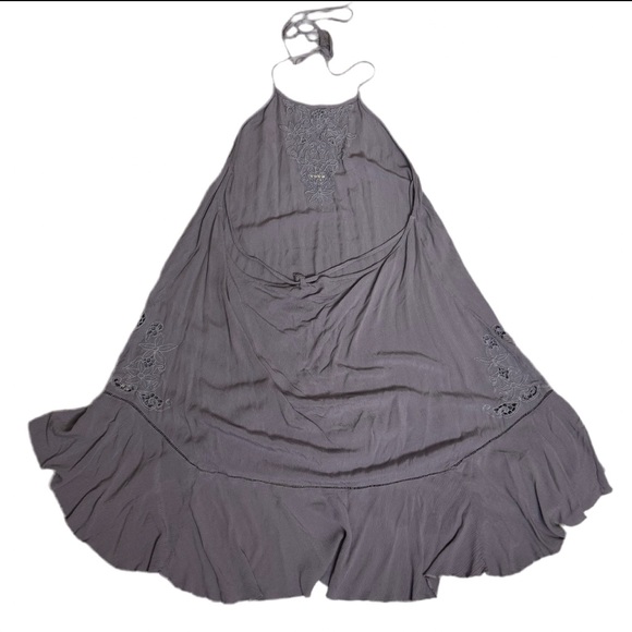 Free People Lavender Halter INTIMATELY Womenβs Heat Wave Tunic Mini Dress Purple - Picture 5 of 10